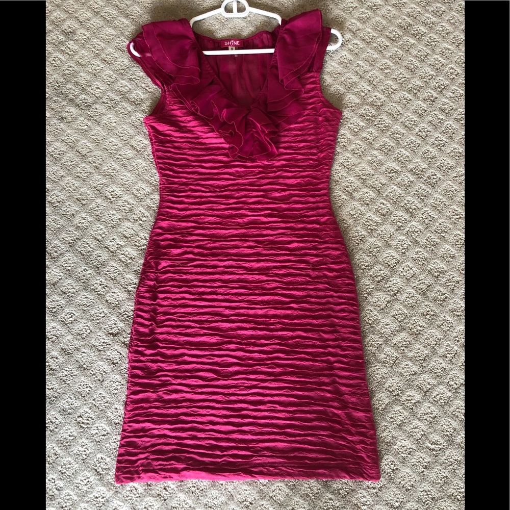 Fuchsia body con dress